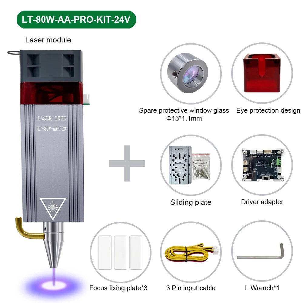 Laser Tree 10W Laser Module with Air Assist for Engravers