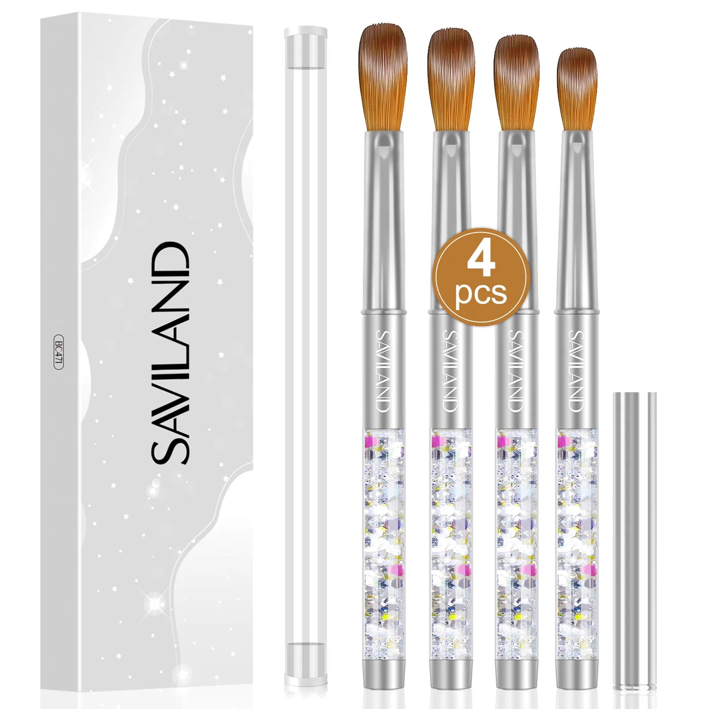 Saviland Kolinsky Acrylic Nail Brush Set For Professional Manicure Application