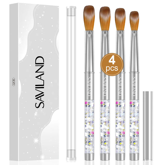 Saviland Kolinsky Acrylic Nail Brush Set For Professional Manicure Application