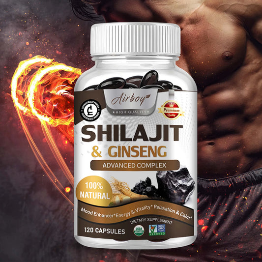 Airboy Shilajit and Ginseng Supplement for Energy and Immunity