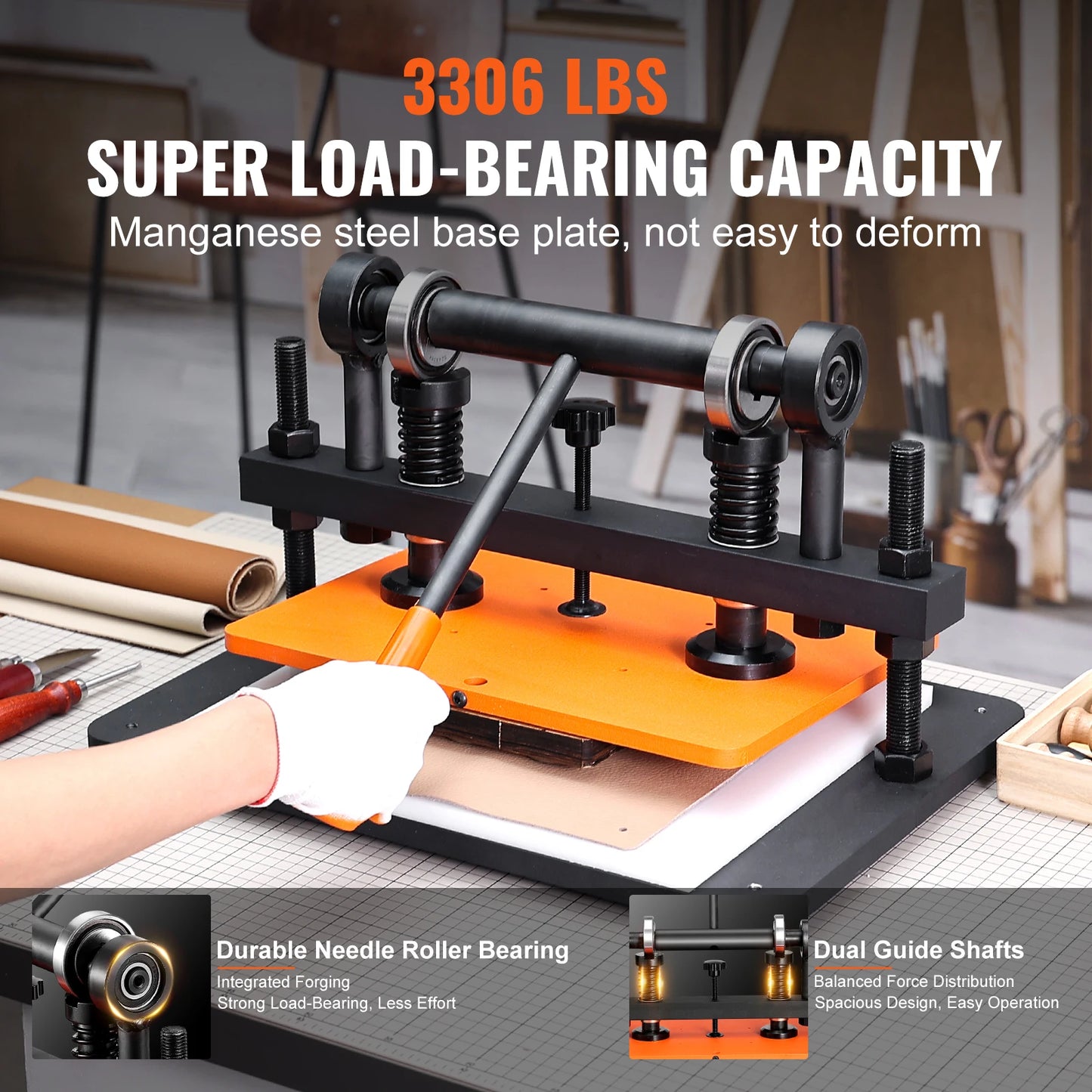 SucceBuy Leather Cutting Machine Embossing Plate Manual Die Cutter