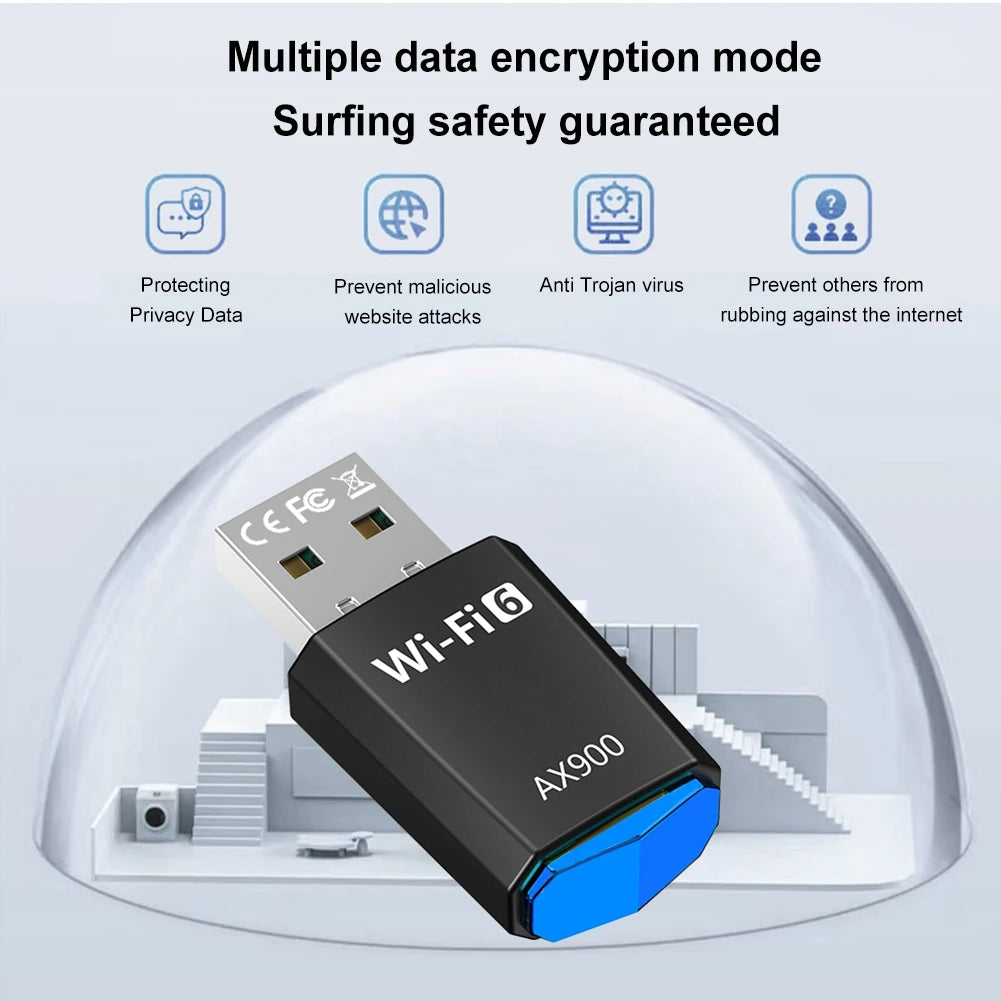 Shunmaii AX900 Wireless USB WiFi Dongle Dual Band 900Mbps