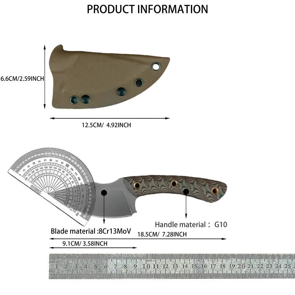 DIY Supplies Survival Fixed Blade Knife With G10 Handle