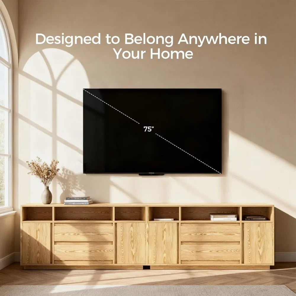 Buffet Sideboard Cabinet With Drawers Modern Wood Storage