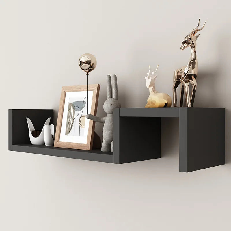 Wooden Wall Mounted Floating Shelves Set High Load Capacity