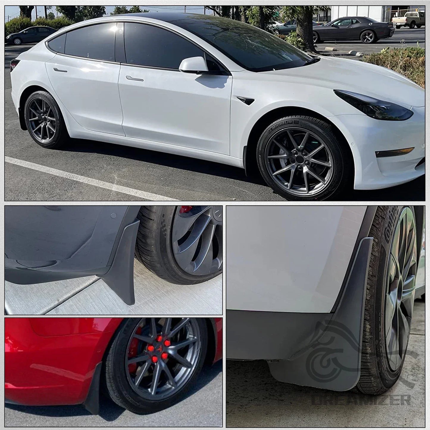 4pcs Front Rear Mudguards Splash Guards Wheel Protector New Upgrade Fender Car Auto Accessories Mudflaps Universal