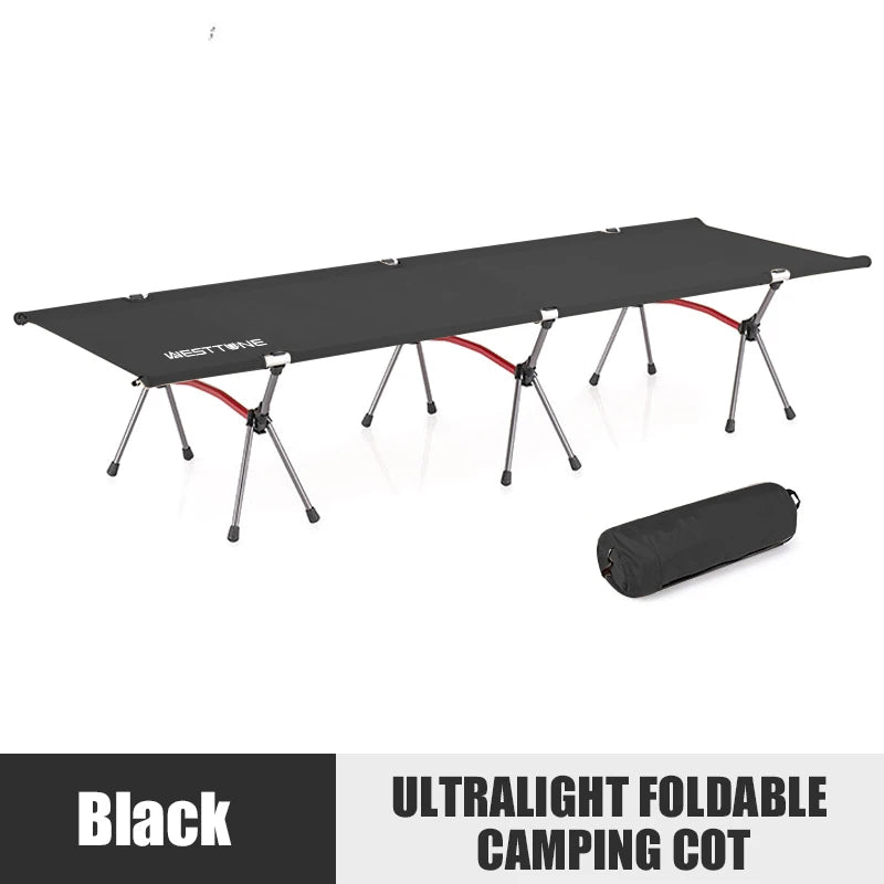 WEST TUNE Camping Cot With Leg Extenders Ultralight Aluminum