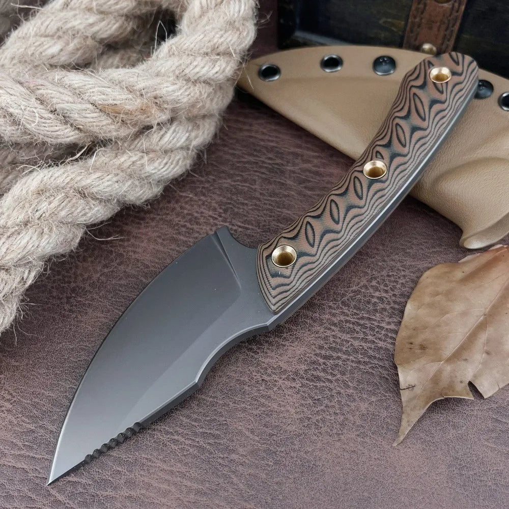 DIY Supplies Survival Fixed Blade Knife With G10 Handle