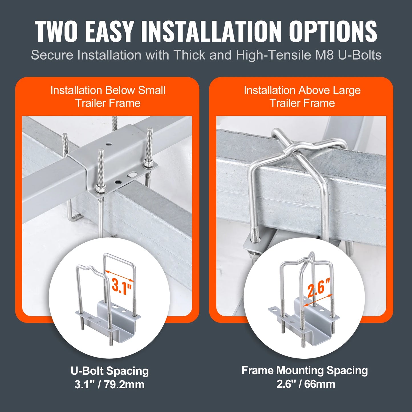 SucceBuy Boat Trailer Guide Poles Adjustable Rustproof Galvanized Steel