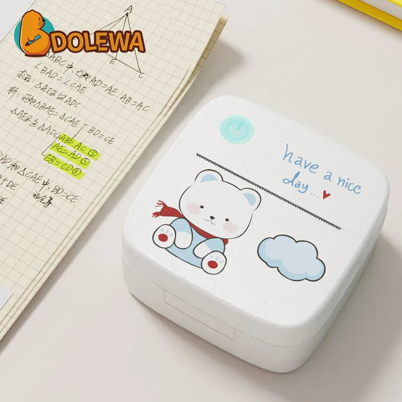 DOLEWA Mini Bluetooth Label Printer for Home and School