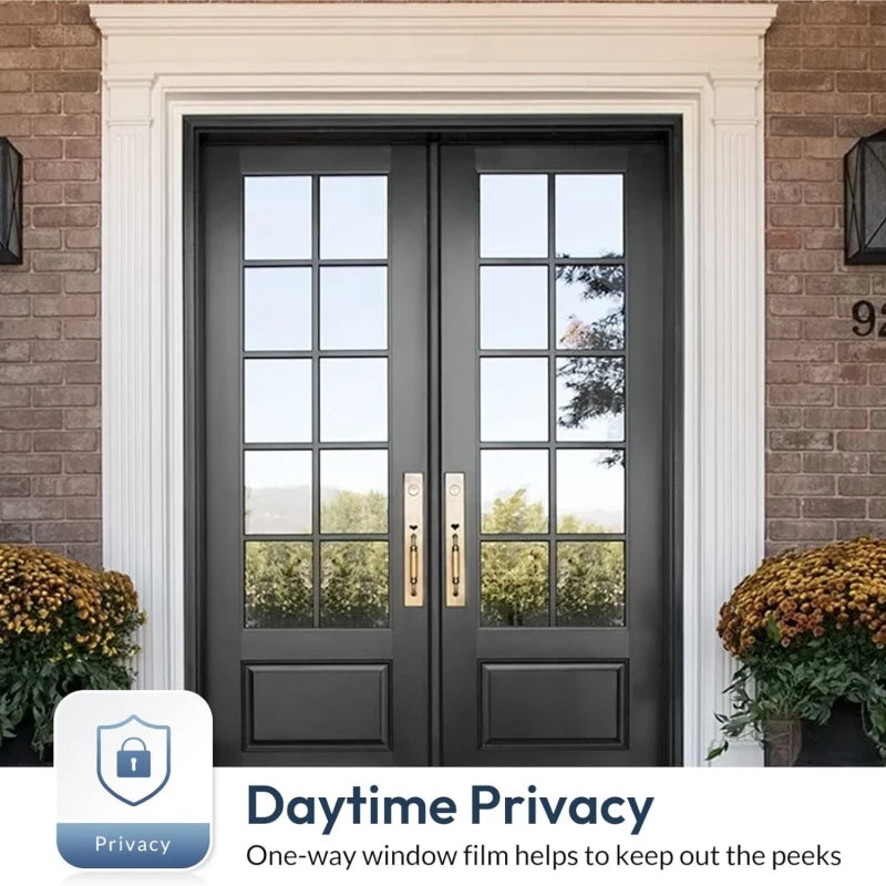 0.9X6.5M One Way Privacy Window Film Reflective Mirror Sun Blocking Heat Control Daytime See Out But Not in Window Tint for Home