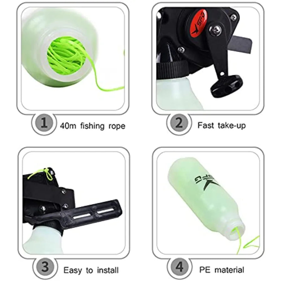 Bowfishing Reel Kit With Fiberglass Arrows And Fishing Rope
