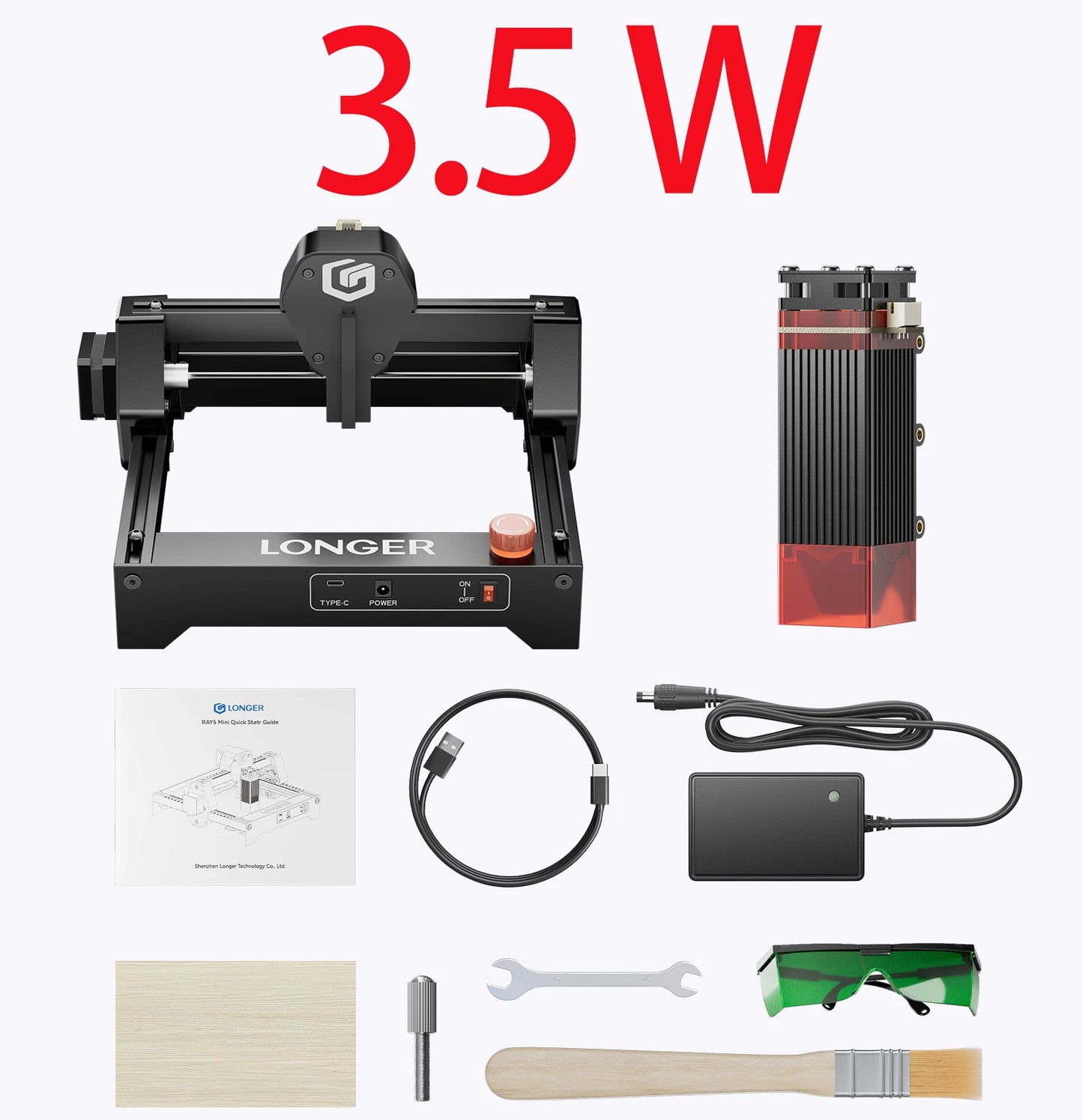Longer RAY5 Mini Laser Engraving Machine Kit With Goggles
