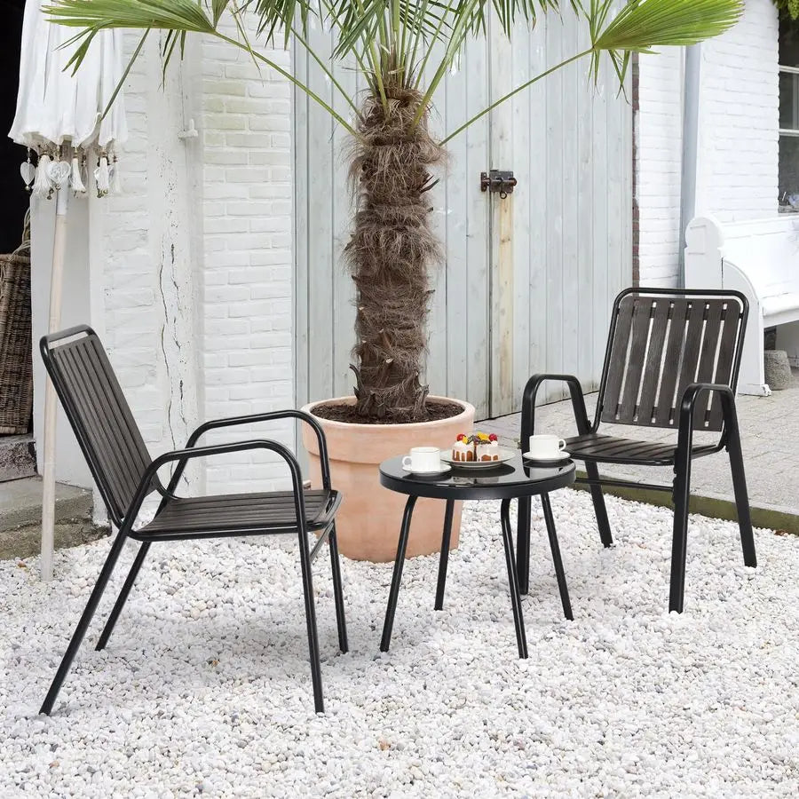 XMSJ 3 Piece Patio Furniture Set Outdoor Bistro For Two