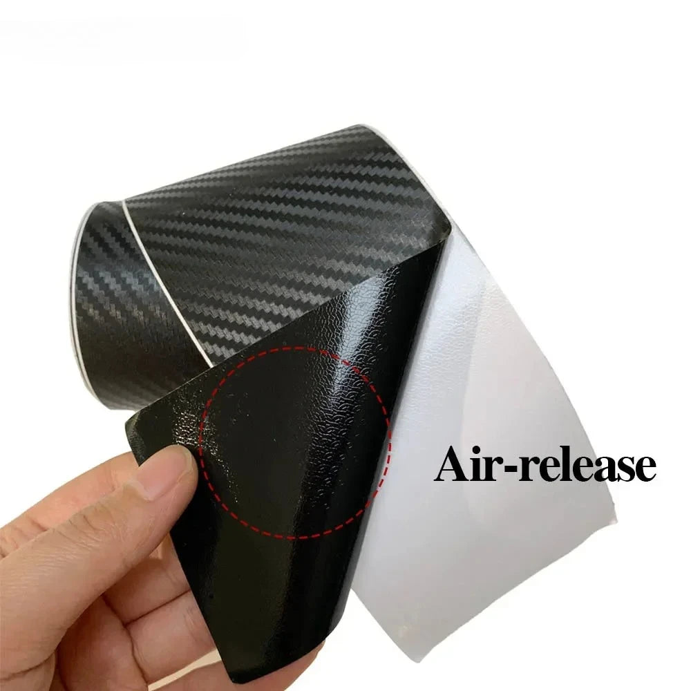 3D Carbon Fiber Car Sticker Anti Scratch Waterproof Door Sill