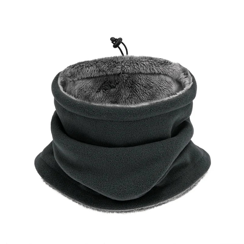 Men's Windproof Fleece Neck Warmer Scarf for Winter Outdoor Activities