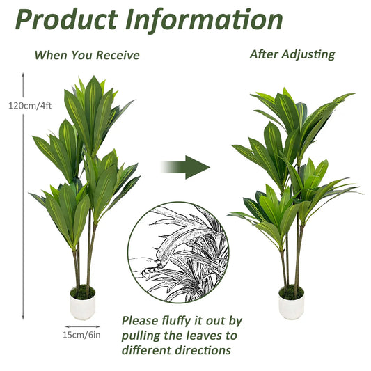 Artificial Areca Palm Silk Tree 15 Trunk Faux Tropical Plant For Indoor Decor