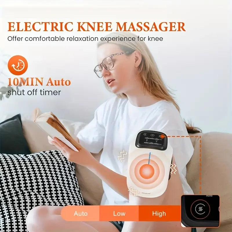 OpeningSmile Cordless Knee Massager With Heat Vibration LED Screen