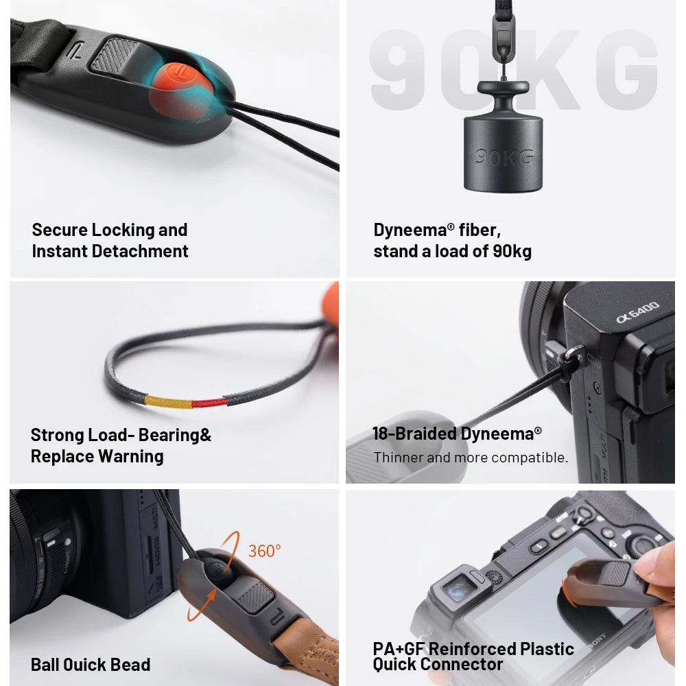 PGYTECH Camera Shoulder Strap Air Basic Version Artistic Version 950-1400mm With Quick Beads and Strap Adapters For CSC Camera