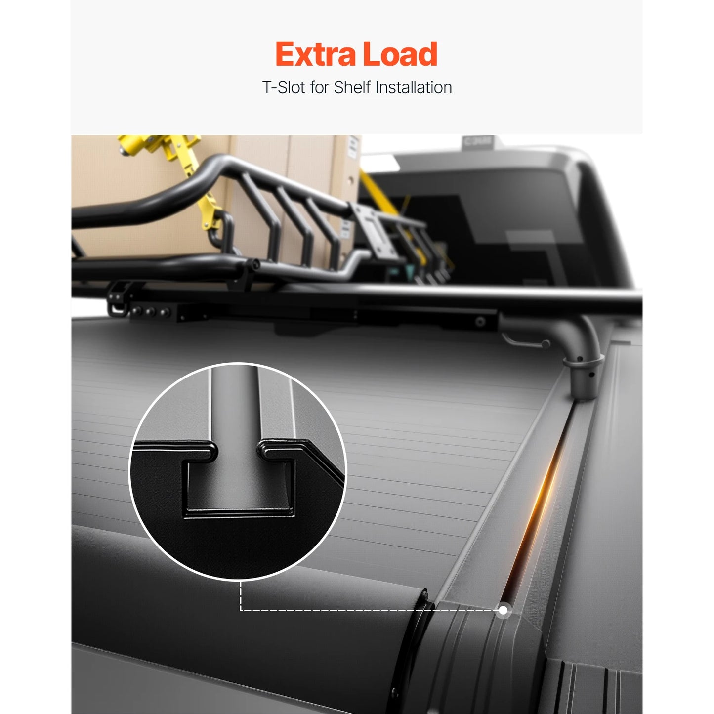 Retractable Tonneau Cover for Ford F150 Crew Cab Aluminum