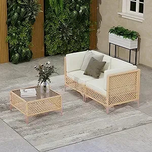 Boho Outdoor Wicker Patio Sectional Sofa Set for Cozy Outdoor Living