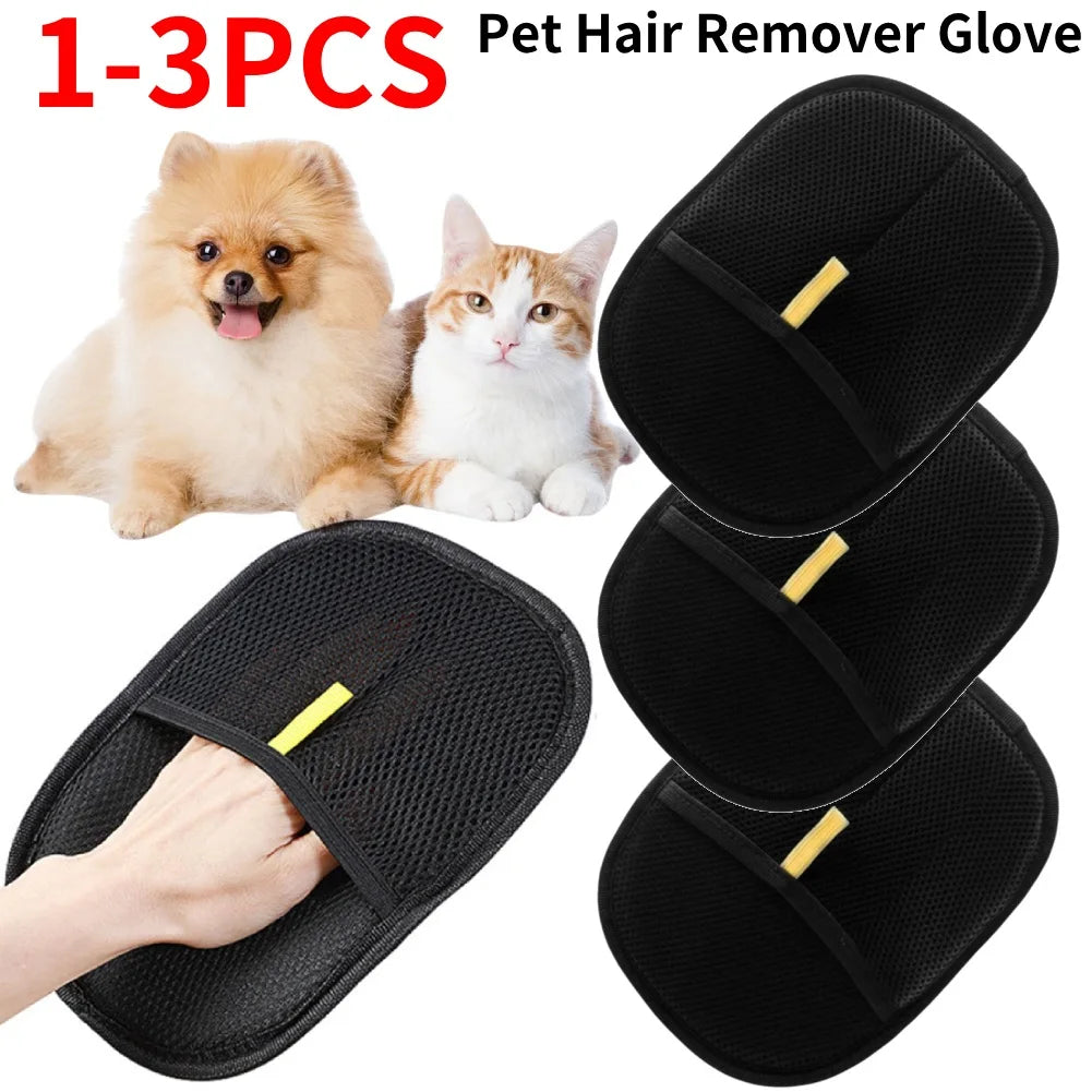 APWIKOGER Pet Hair Remover Gloves Deshedding Mitt For Dogs Cats