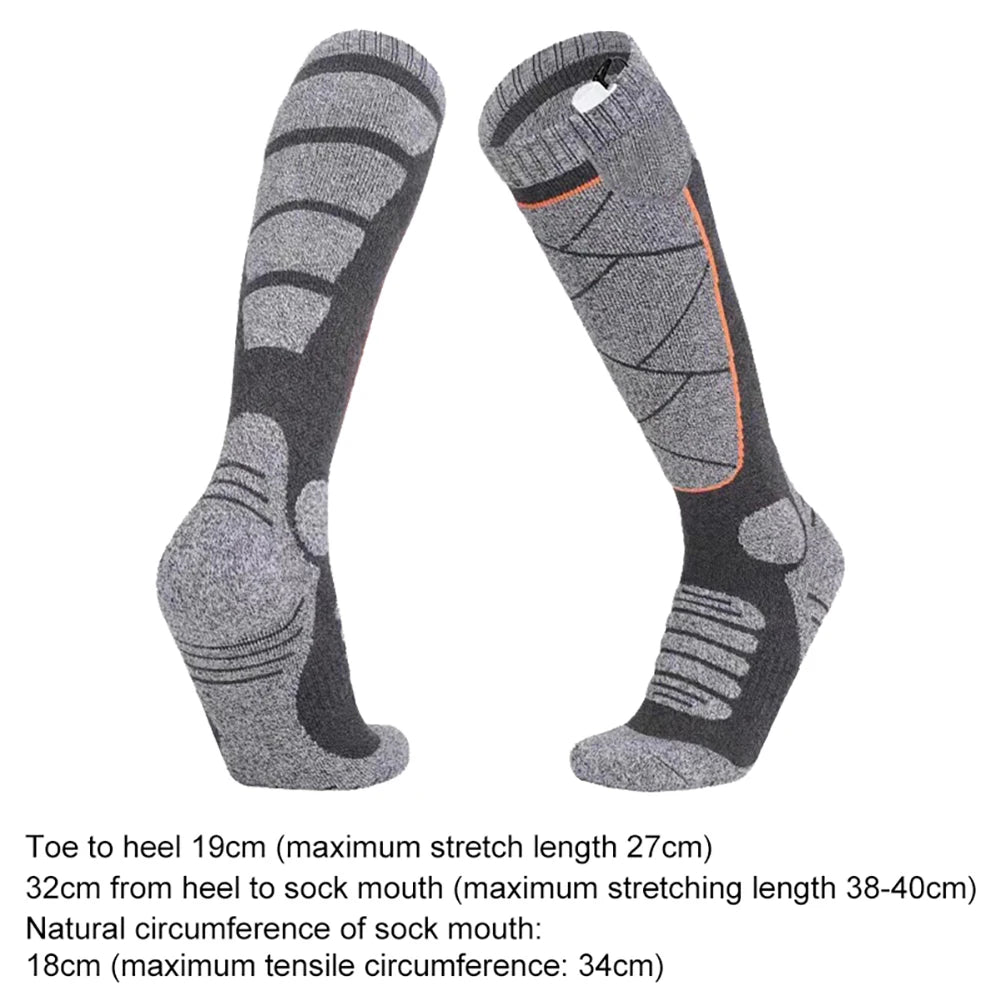 NONECN Electric Heated Socks 3 Modes For Hiking Camping Skiing