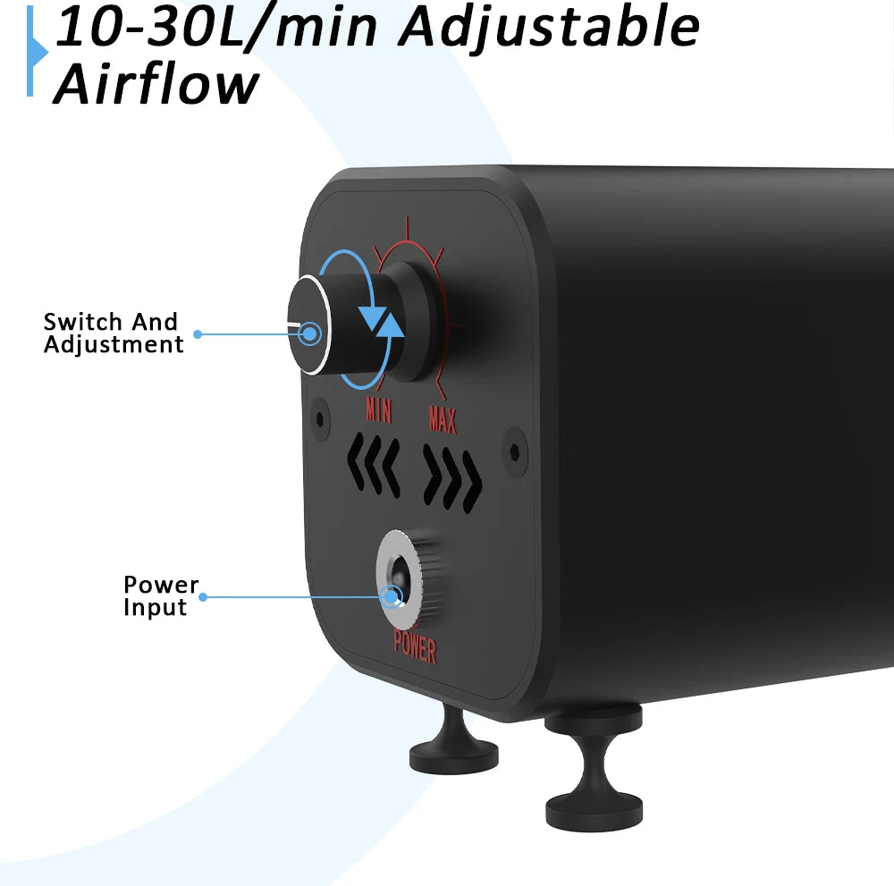 Twotrees low-noise laser engraving machine pneumatic auxiliary pump kit, airflow 10-30L/min, for cutter smoke and dust removal