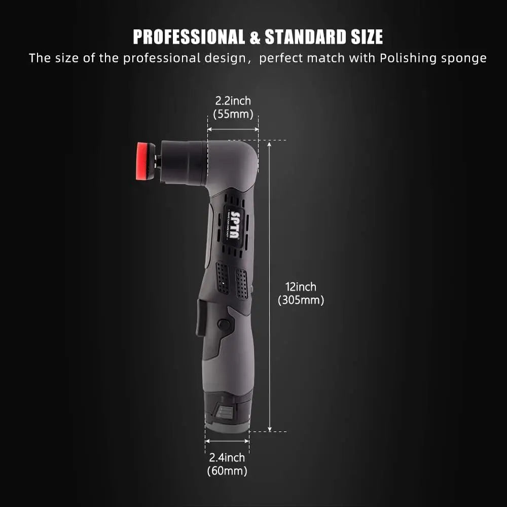 Cordless Mini Polisher 12V Rotary Dual Action Auto Detailing Kit