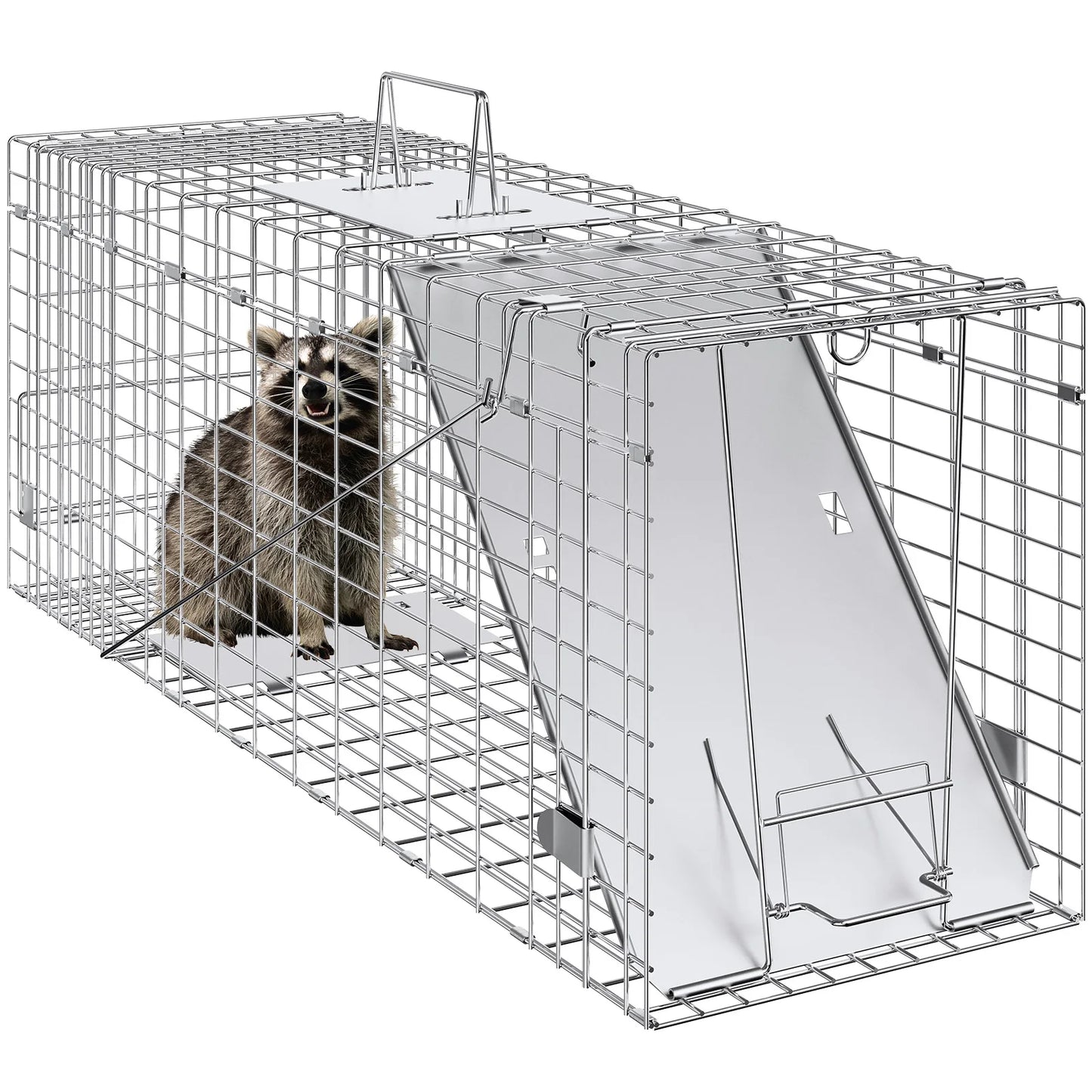 SucceBuy Live Animal Cage Trap With Handle For Cats