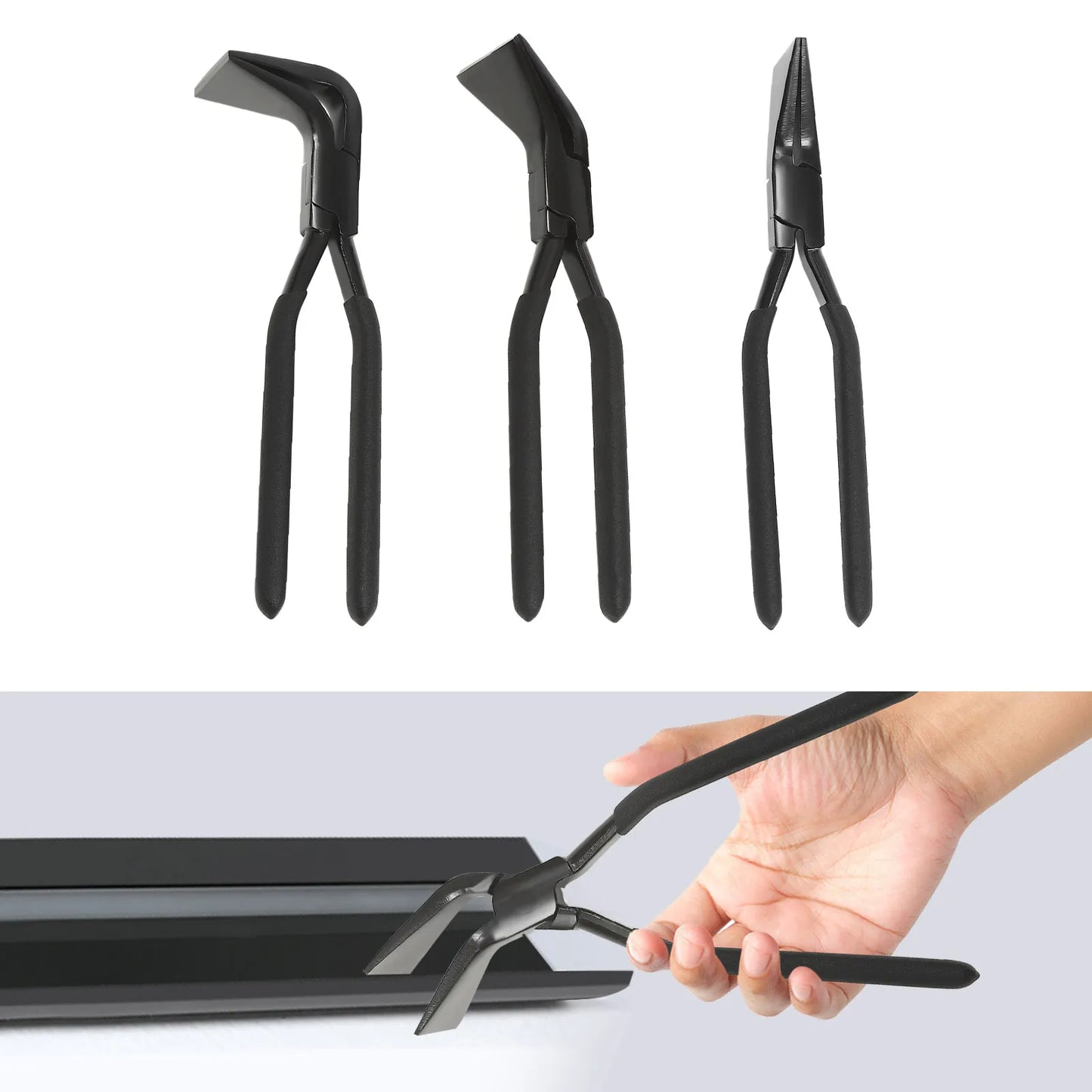 CNCESTDIY Three Piece Metal Bending Pliers With Straight 45 90 Degree Seamers