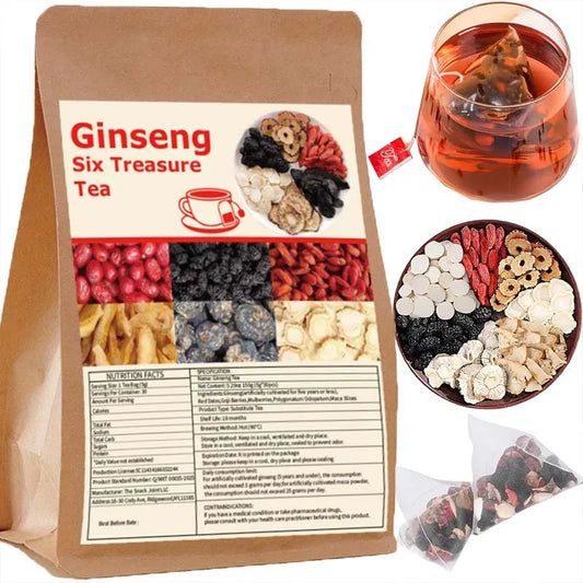 Ginseng Six Treasures Tea Traditional Chinese Herbal Medicine