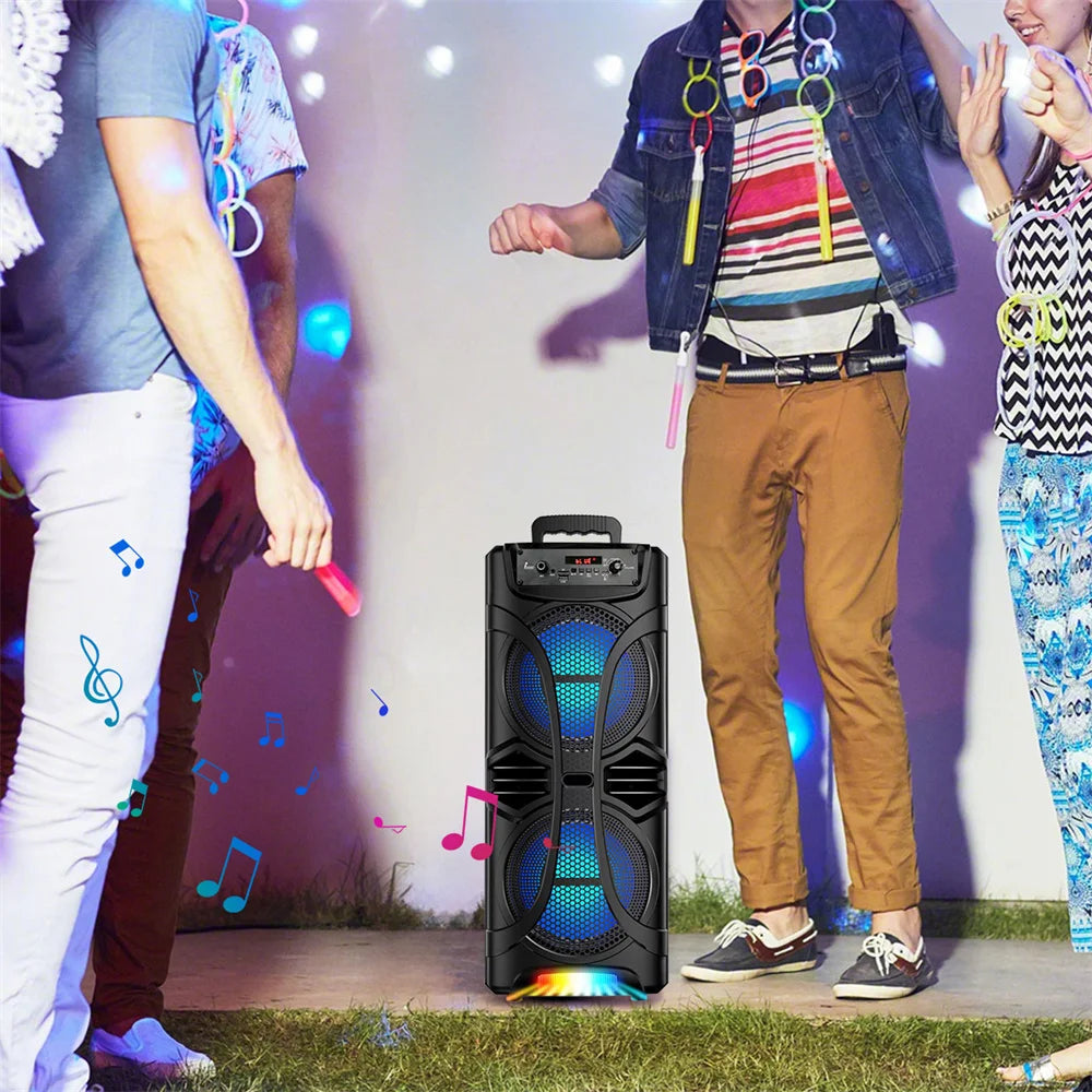 Curuk 6800W Portable Bluetooth Speaker Sound System With Karaoke Lights