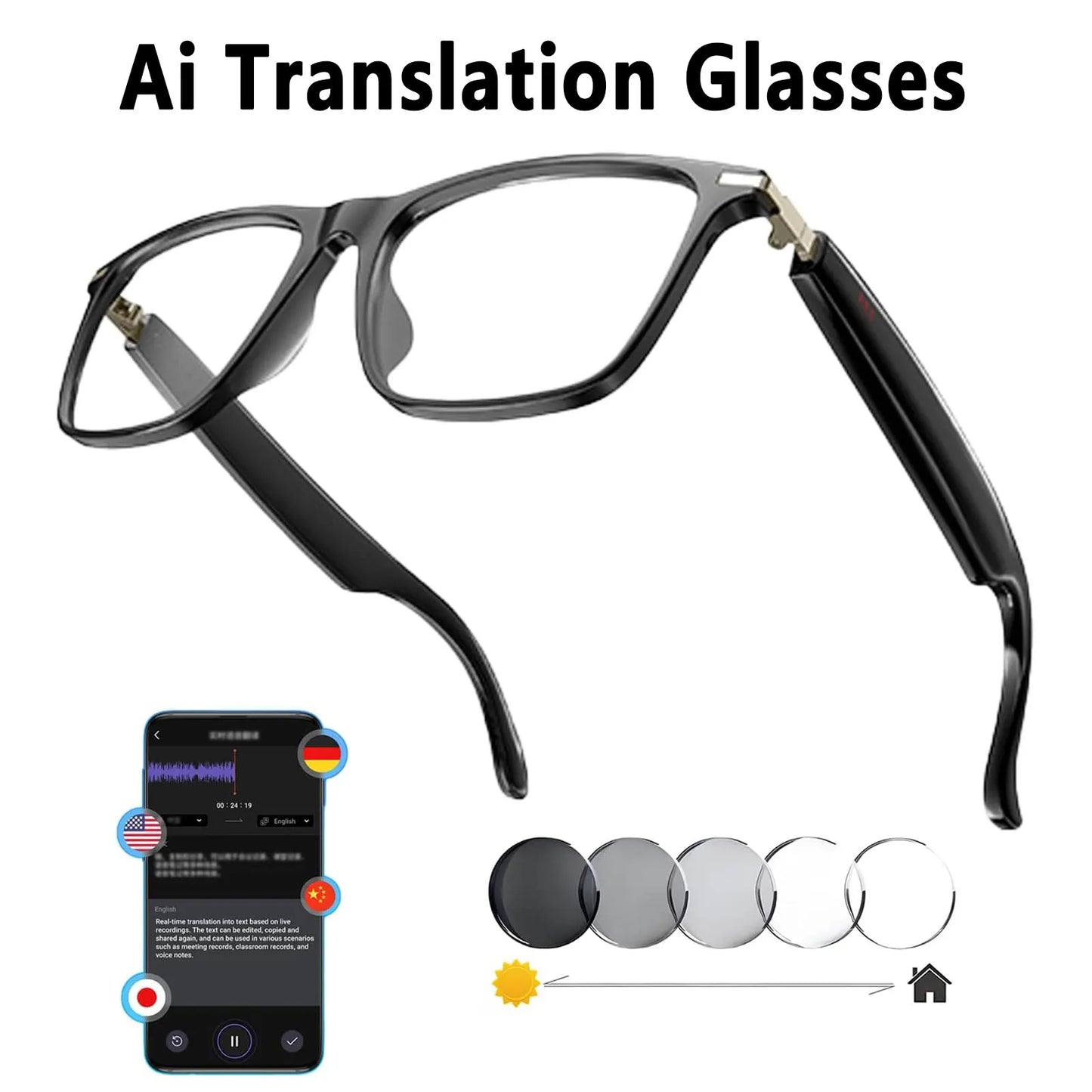 Giinova Smart AI Translation Glasses Real Time Translation 164 Languages