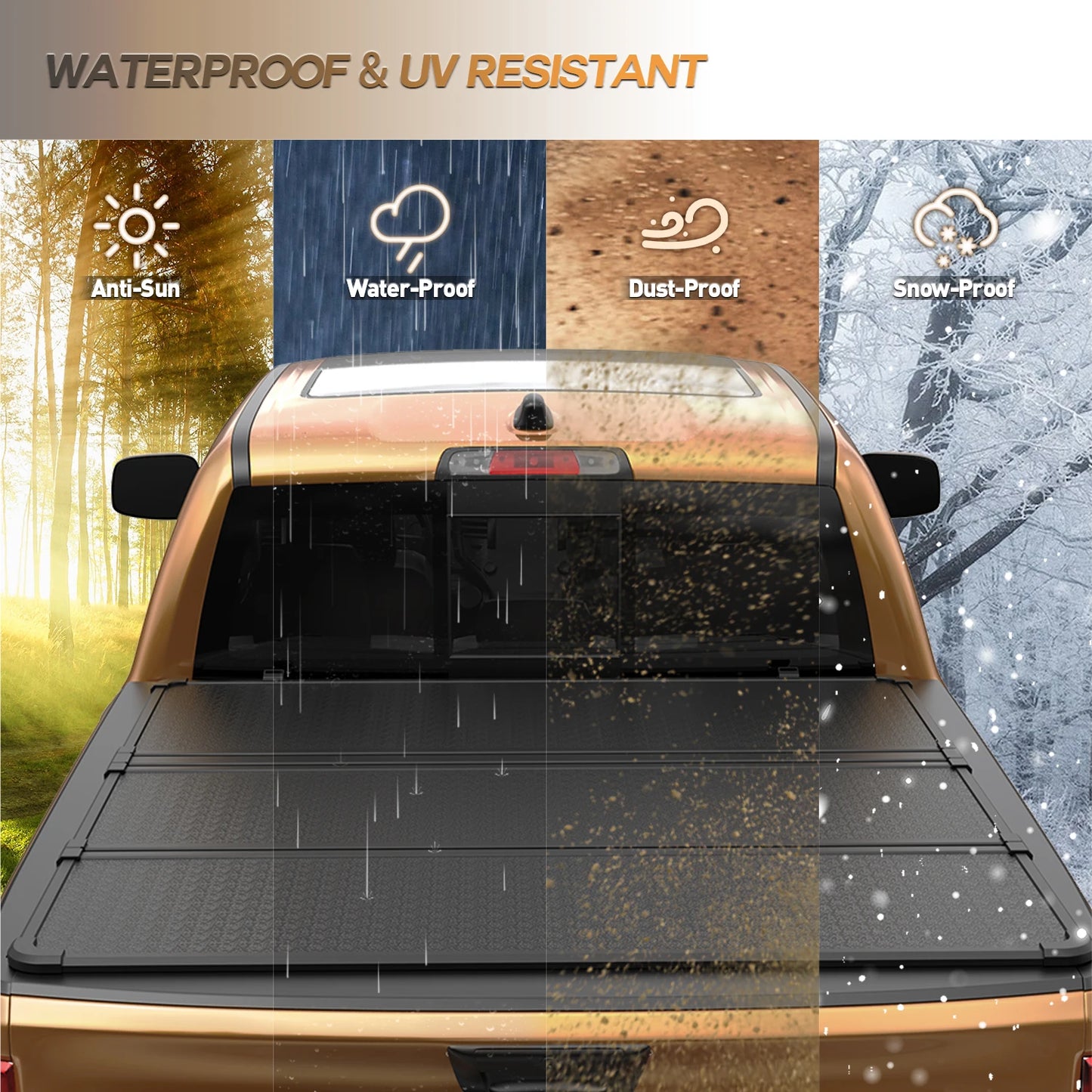 3 Fold Truck Bed Tonneau Cover For Colorado Canyon
