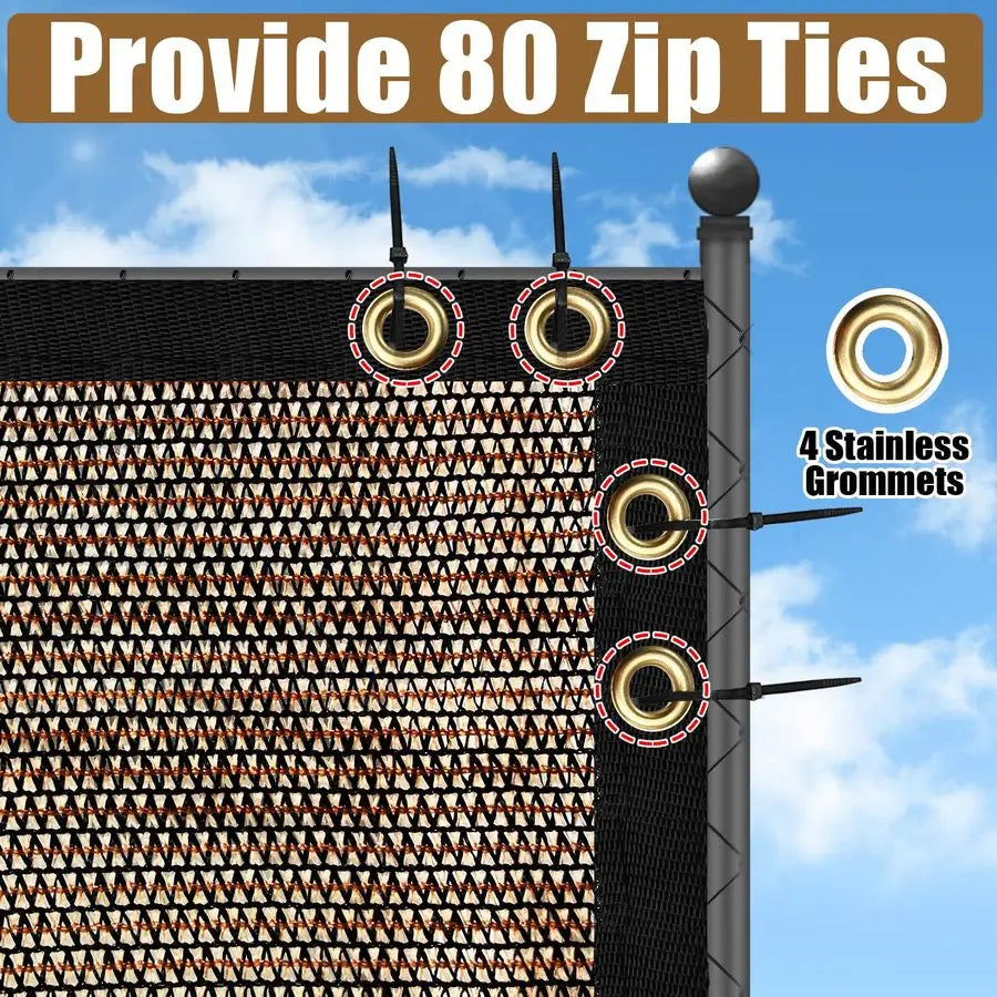 Outdoor Privacy Fence Screen Shade Cover For Garden And Backyard