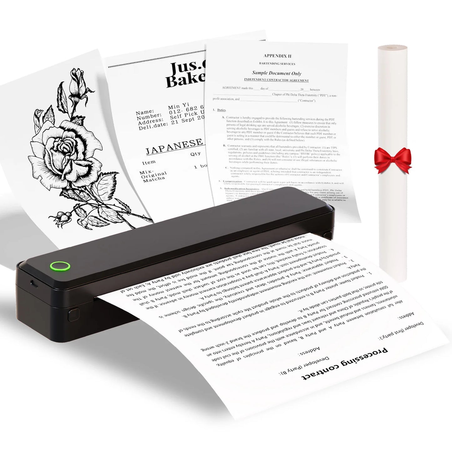 TakeYou Portable Wireless Inkless Thermal Printer Label Maker