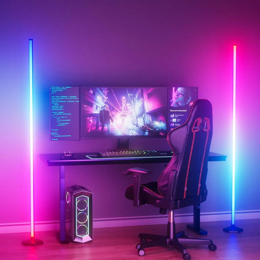 XMSJ RGB LED Floor Lamp Remote Dimmer And Music Sync