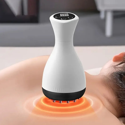 USB Portable Electric Meridian Brush, Heat Massager & Scraper with Smart Temp Control, Suitable for Legs/Shoulders/Neck/Abdom