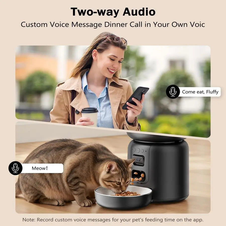 Automatic Cat Feeder With Camera And Night Vision Monitoring