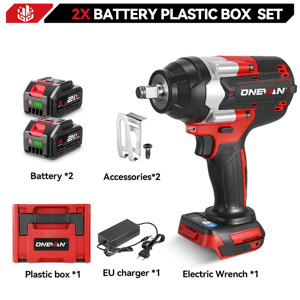 ONEVAN Brushless Electric Impact Wrench 1800 Nm Cordless Power Tool