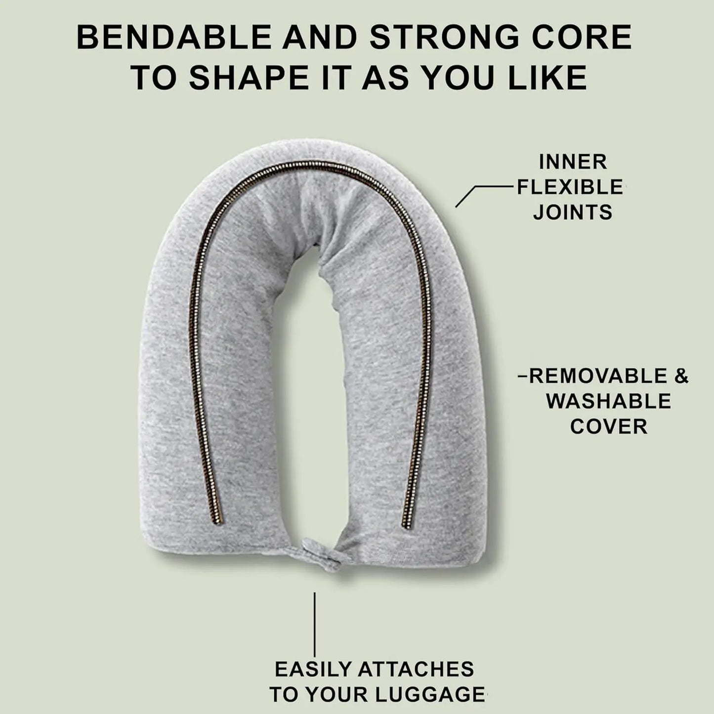 Twist Memory Foam Travel Pillow For Airplanes With Neck Support