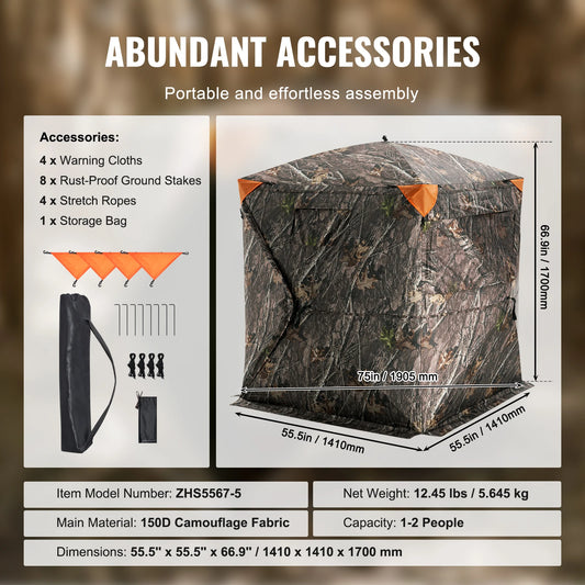SucceBuy 270 Degree See Through Ground Hunting Blind