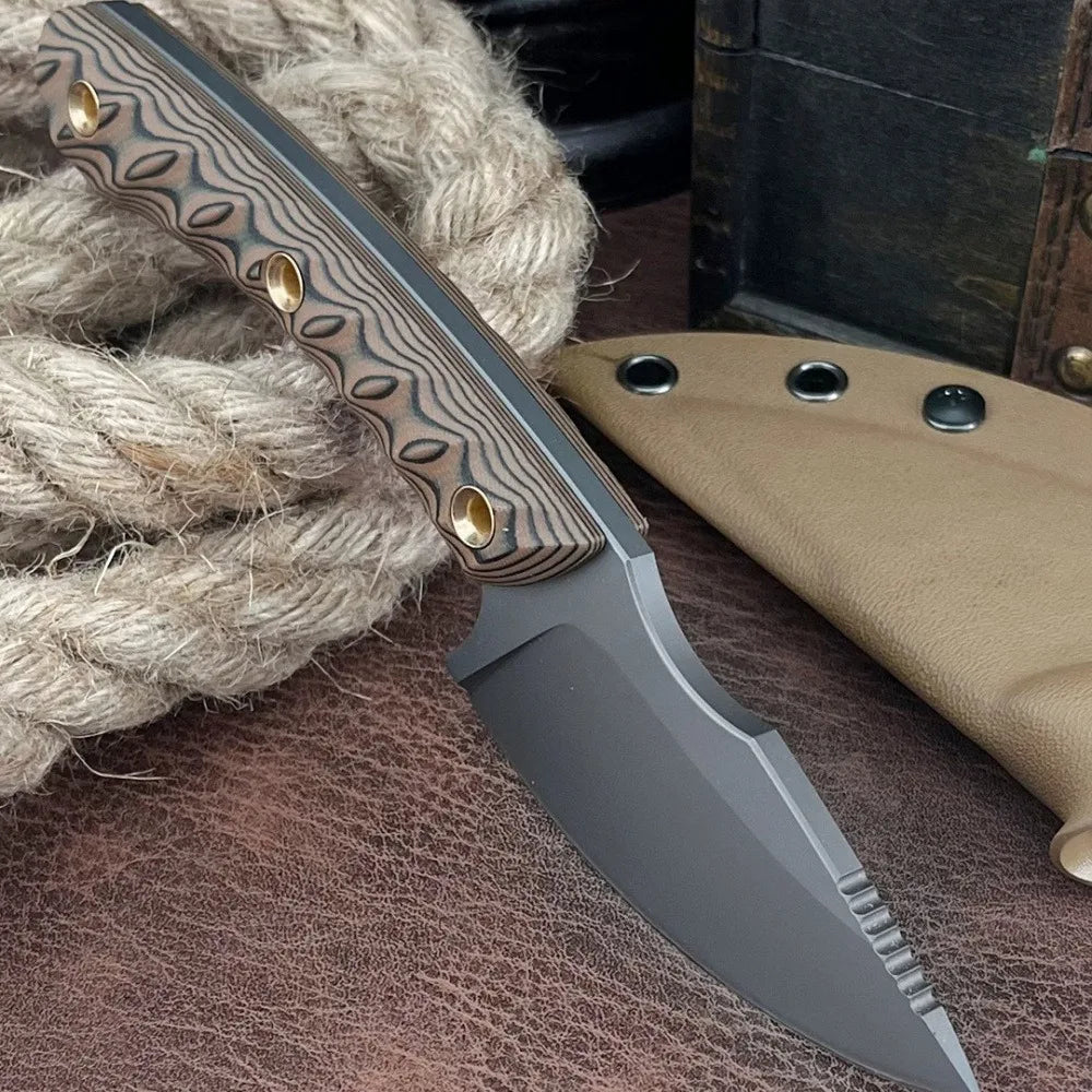 DIY Supplies Survival Fixed Blade Knife With G10 Handle