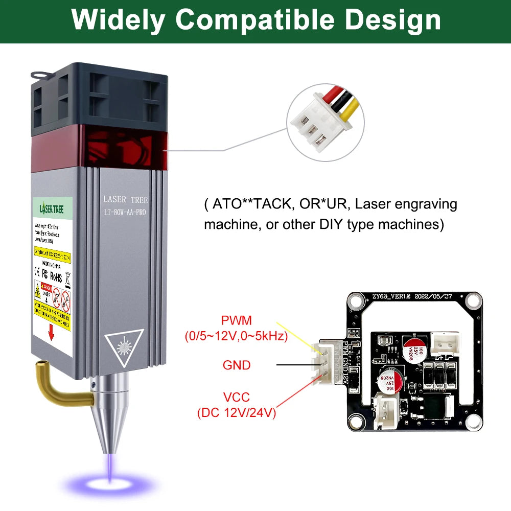 Laser Tree 10W Laser Module with Air Assist for Engravers