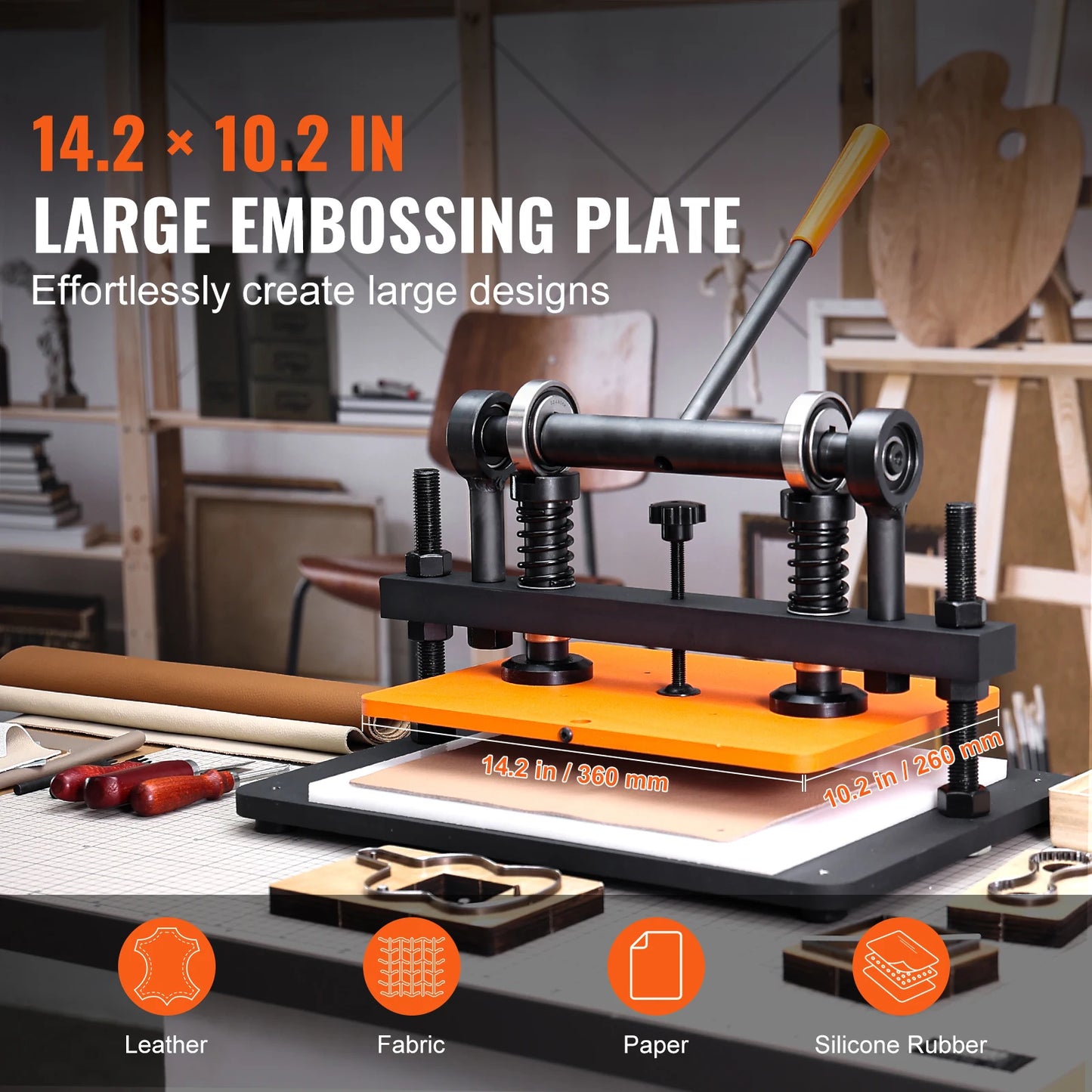 SucceBuy Leather Cutting Machine Embossing Plate Manual Die Cutter