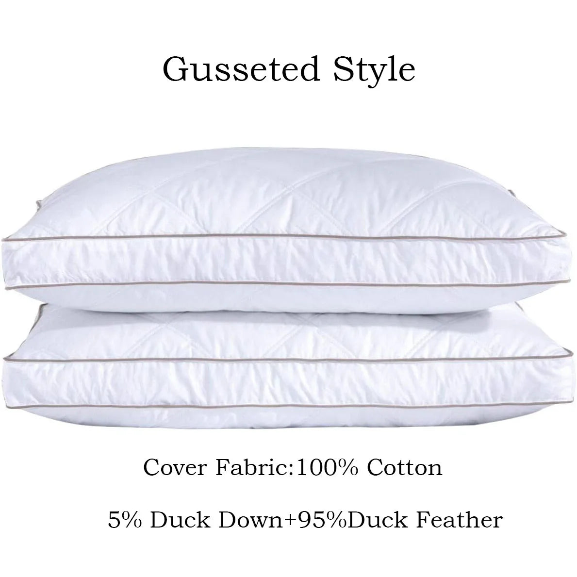 WQSPRINGCN Goose Down Pillows Luxury Soft Cotton Cover Hotel Collection