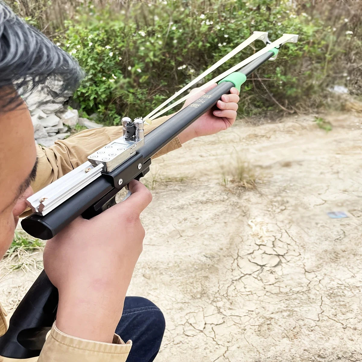 Foldable Long Pole Slingshot For Adults With Telescopic Rod