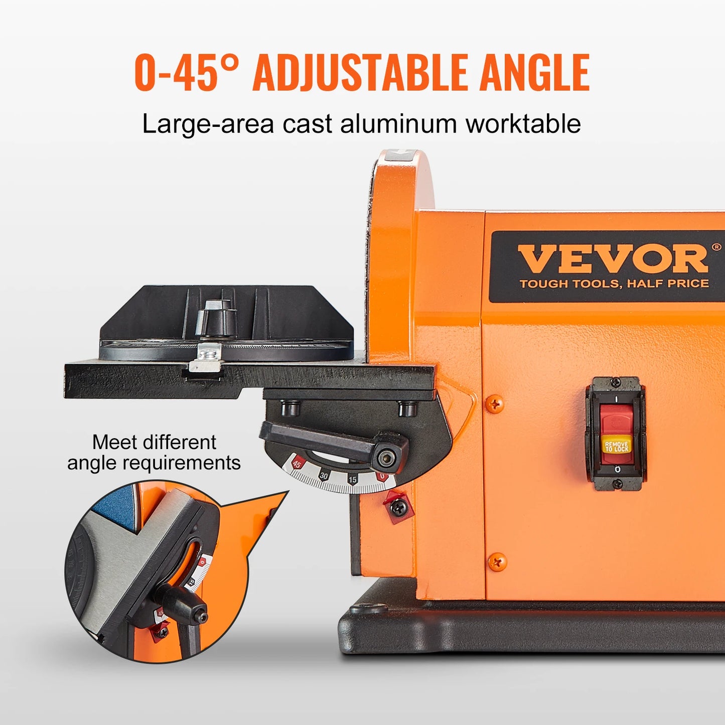 SucceBuy Belt Disc Sander Combo With 5A Induction Motor Woodworking Grinder