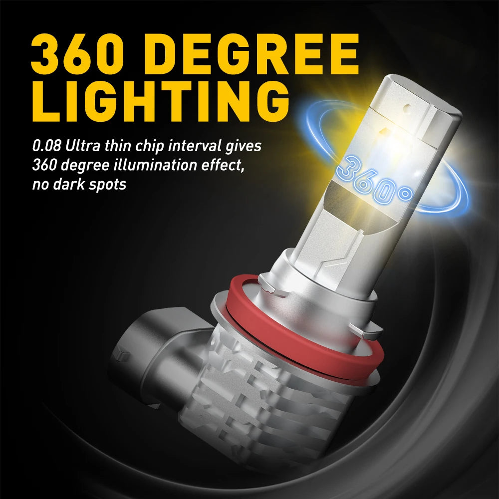 AUXITO H8 H11 LED Fog Lights Kit Wireless 12V